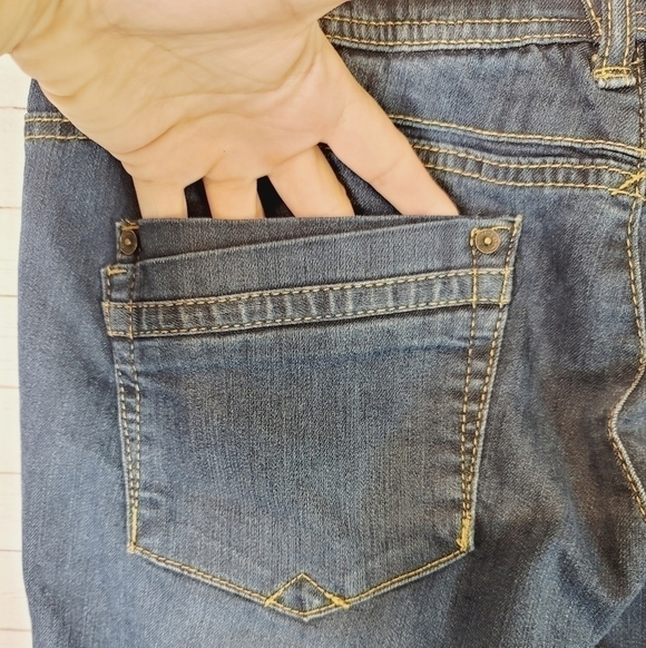 DEMOCRACY "AB" TECHNOLOGY MEDIUM DARK WASH JEANS, SZ 10 - Picture 7 of 10